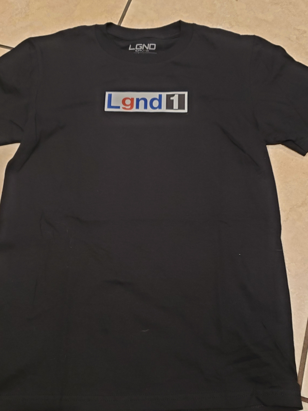 LGND Black Short Sleeve Logo Tee
